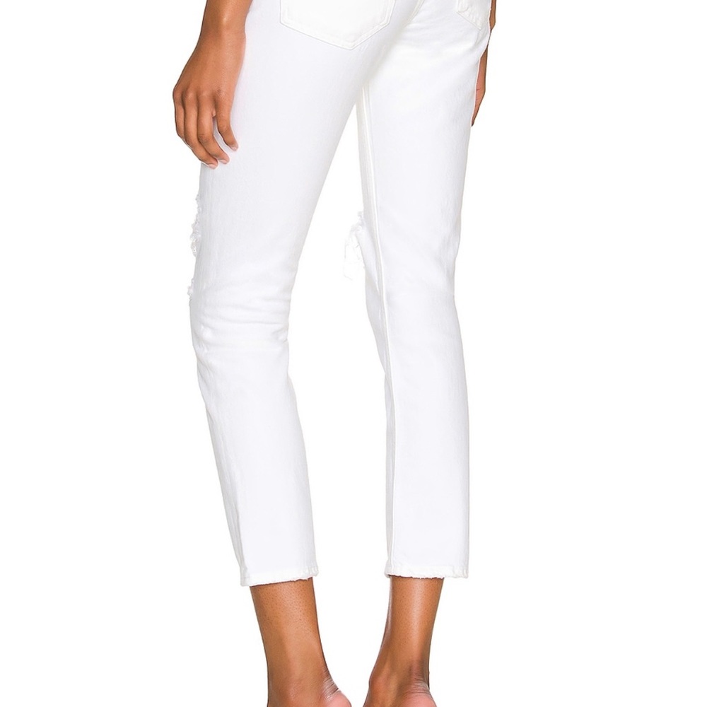 AGOLDE RILEY HIGH RISE CROP IN WHITE! Worn once!